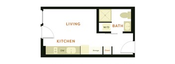 a floor plan of the apartment