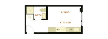 a floor plan of the apartment