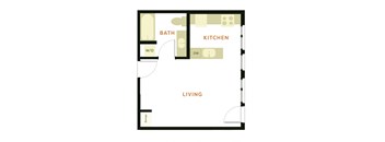 a floor plan of a small apartment