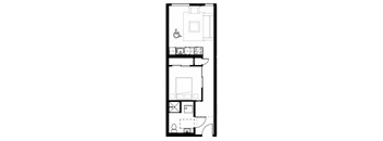 a small kitchen with a stove and a sink