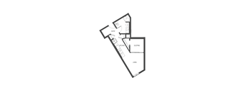 A black and white diagram of a house layout with labeled rooms.