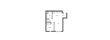 A black and white drawing of a floor plan of a house.
