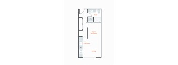a floor plan of a house with a loft