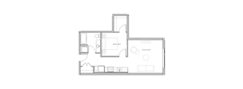 black and white floor plan of a modern house
