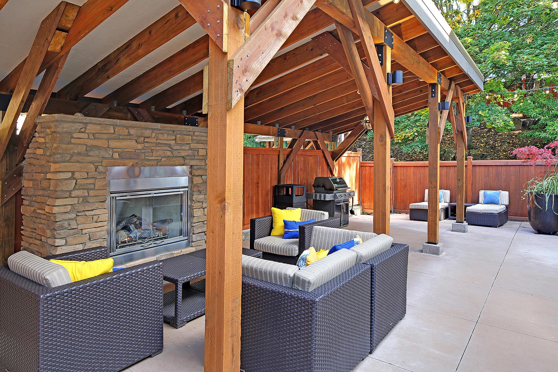 Outdoor resident patio