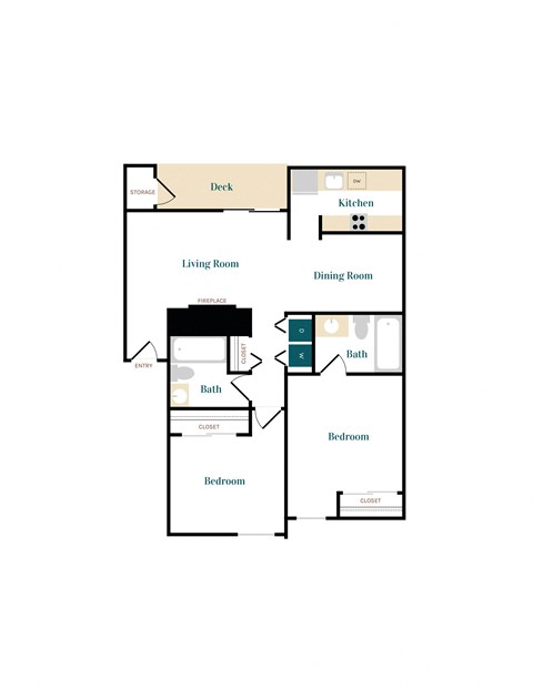 a floor plan of a house with a bedroom and a living room