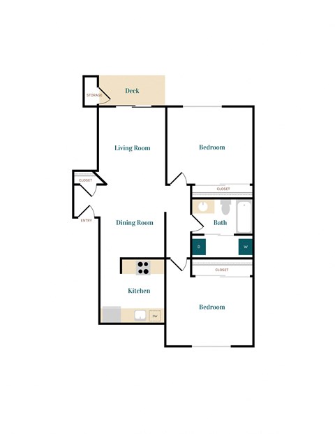 a floor plan of a house with a bedroom and a living room
