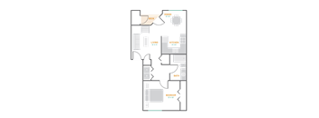 the floor plan of the apartment
