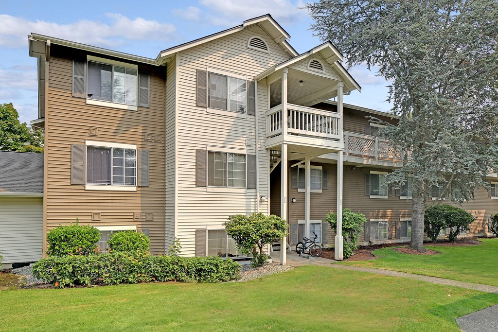 our apartments have a spacious yard with a deck