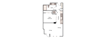a floor plan of a bedroom apartment