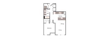 a floor plan of a bedroom apartment