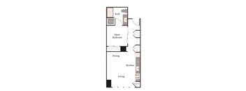 a floor plan of a bedroom apartment