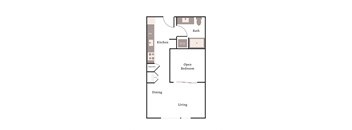 a floor plan of a bedroom apartment