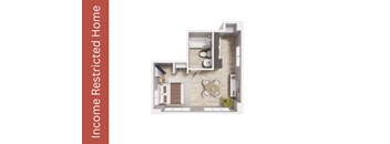 A floor plan of an Income Restricted Home is displayed.