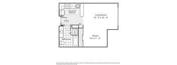 a floor plan of a bedroom and a living room