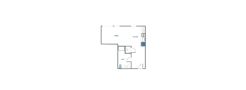 A floor plan of a house with labeled rooms.