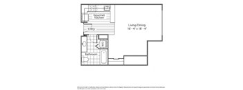 a floor plan of a small house with a bathroom and a living room