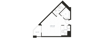 a floor plan of a house with an attic room and a bedroom