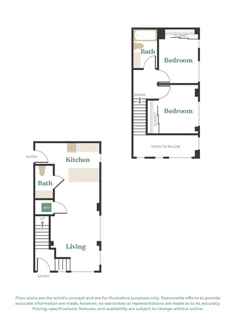 a floor plan of a house with a bedroom and a living room