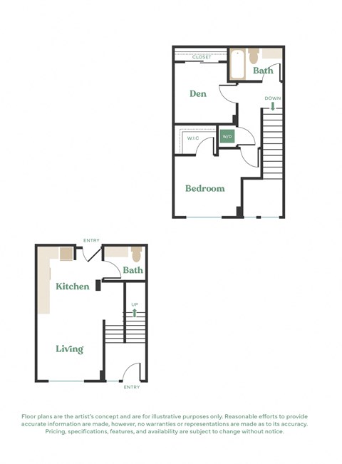 a floor plan of a house with a bedroom and a living room