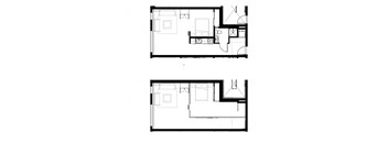floor plan of the small apartment