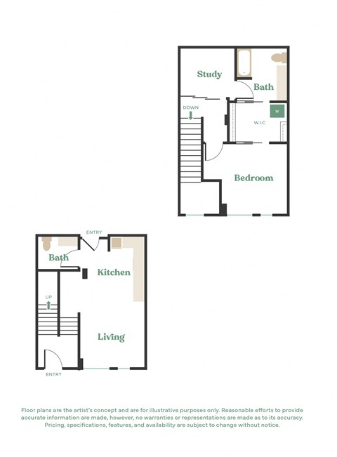 a floor plan of a house with a bedroom and a living room