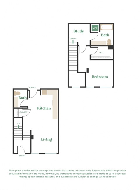 a floor plan of a house with a bedroom and a living room