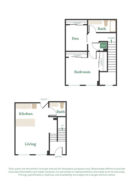 a floor plan of a house with a bedroom and a living room