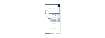 A diagram of a house layout with labeled rooms.