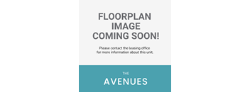 A sign indicating that a floor plan image is coming soon and to contact the leasing office for more information.
