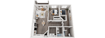 a1 floor plan  1 bedroom with 2 baths  1192 square feet