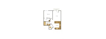 bedroom floor plan at the falls apartments in raleigh nc