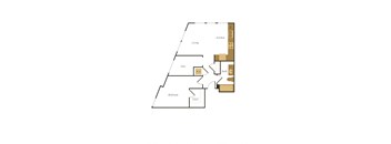 bedroom floor plan at the falls apartments in raleigh nc