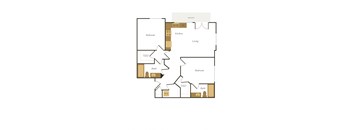 a floor plan of a two bedroom apartment