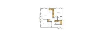 a floor plan of a bedroom apartment