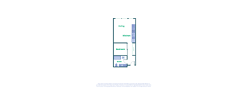 a floor plan of a living room with a bedroom