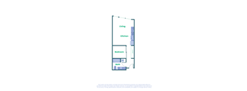 a floor plan of a bedroom with a closet and a bathroom