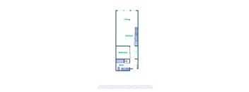 a floor plan of a unit with a bedroom and a bathroom