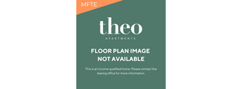 A poster for Theo Apartments indicates that the floor plan image is not available.