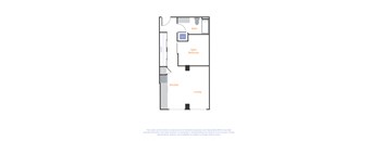 a floor plan of a unit with a bedroom and a bathroom