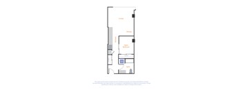 a floor plan of a unit with a bedroom and a bathroom