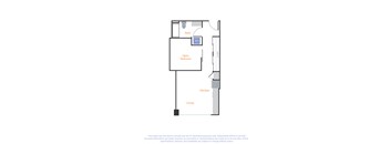a floor plan of a 1 bedroom apartment