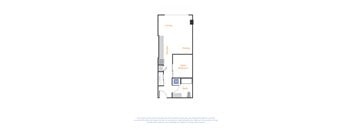 this diagram illustrates the floor plan for a 1 bedroom apartment