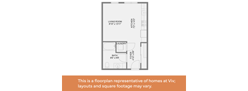 this is a floorplan representative of homes layouts and square footage
