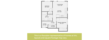 this is a floorplan representative of homes at vic layouts and square footage may vary