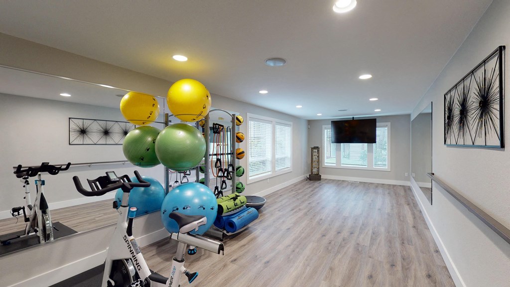 the gym at the preserve at polk apartments ga