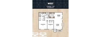 West Floorplan, Scout Apartments 10211 NE 134th Ln, Kirkland, WA 98034