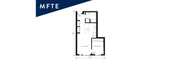 A floor plan of a building with the label MFTE on the top left corner.