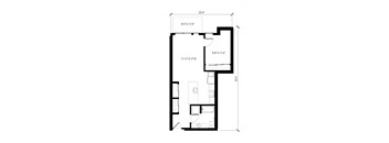 A black and white image of a floor plan for a house.