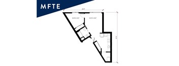 A floor plan of a building with the label MFTE on the top left corner.